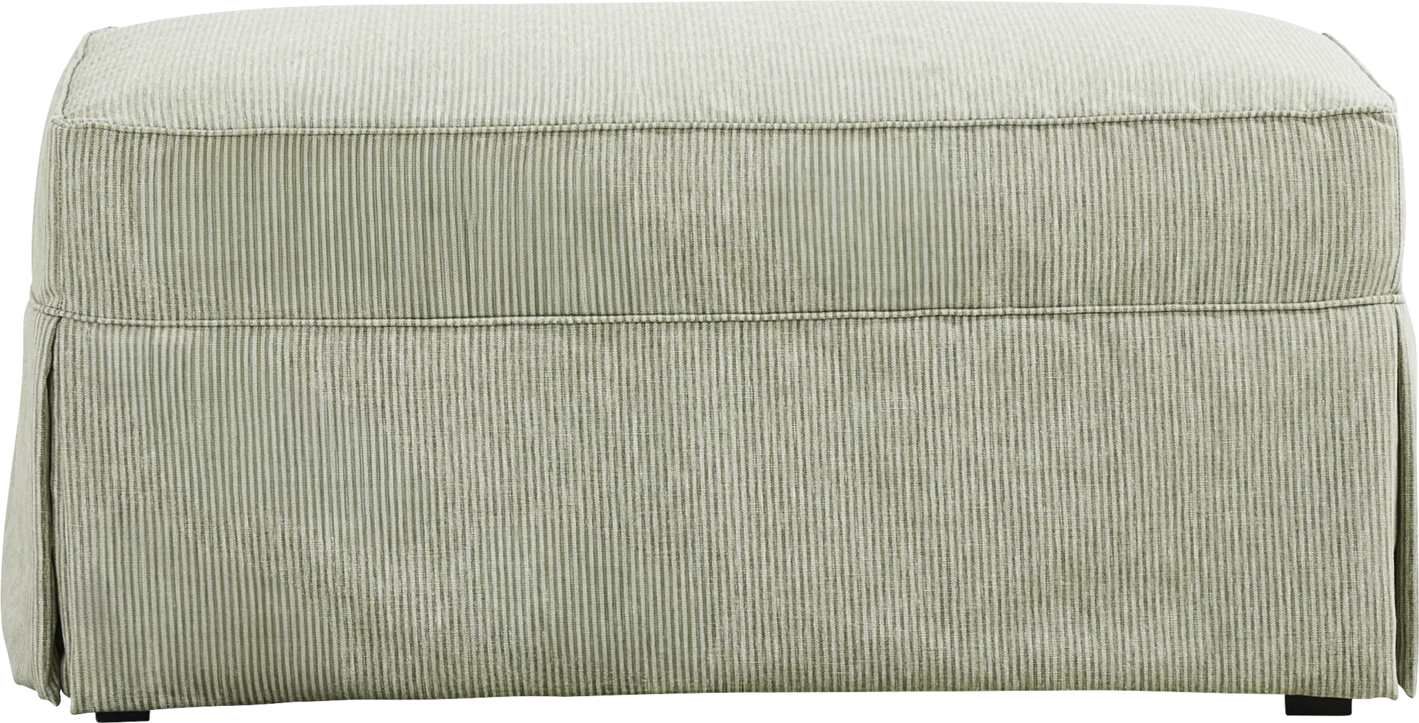 Beachside Walk Green Slipcover Ottoman - Thumbnail - Image 2