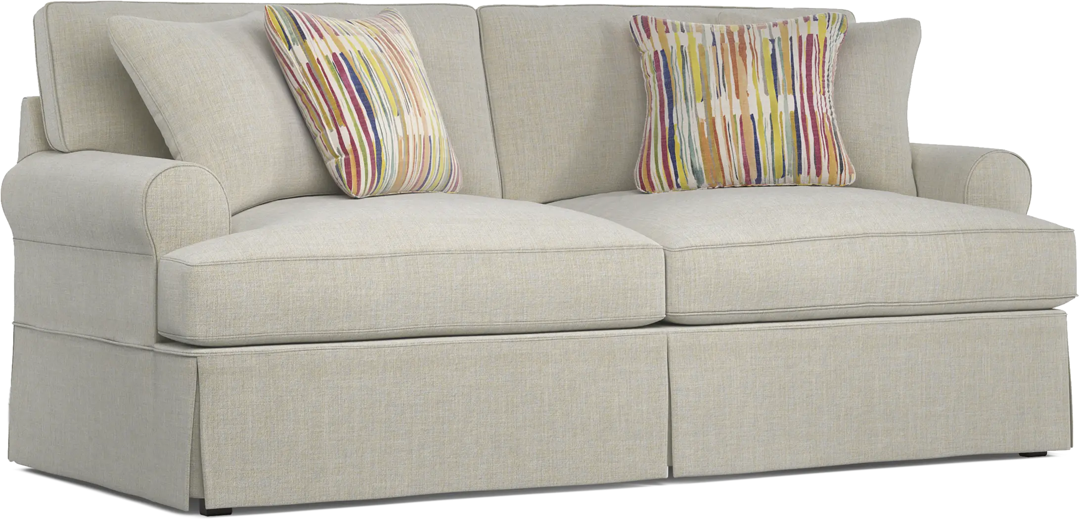 Beachside Walk Linen Textured Slipcover Sofa - Thumbnail - Image 2