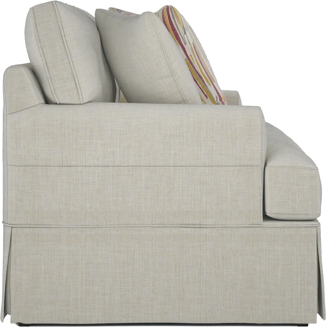 Beachside Walk Linen Textured Slipcover Sofa - Thumbnail - Image 3