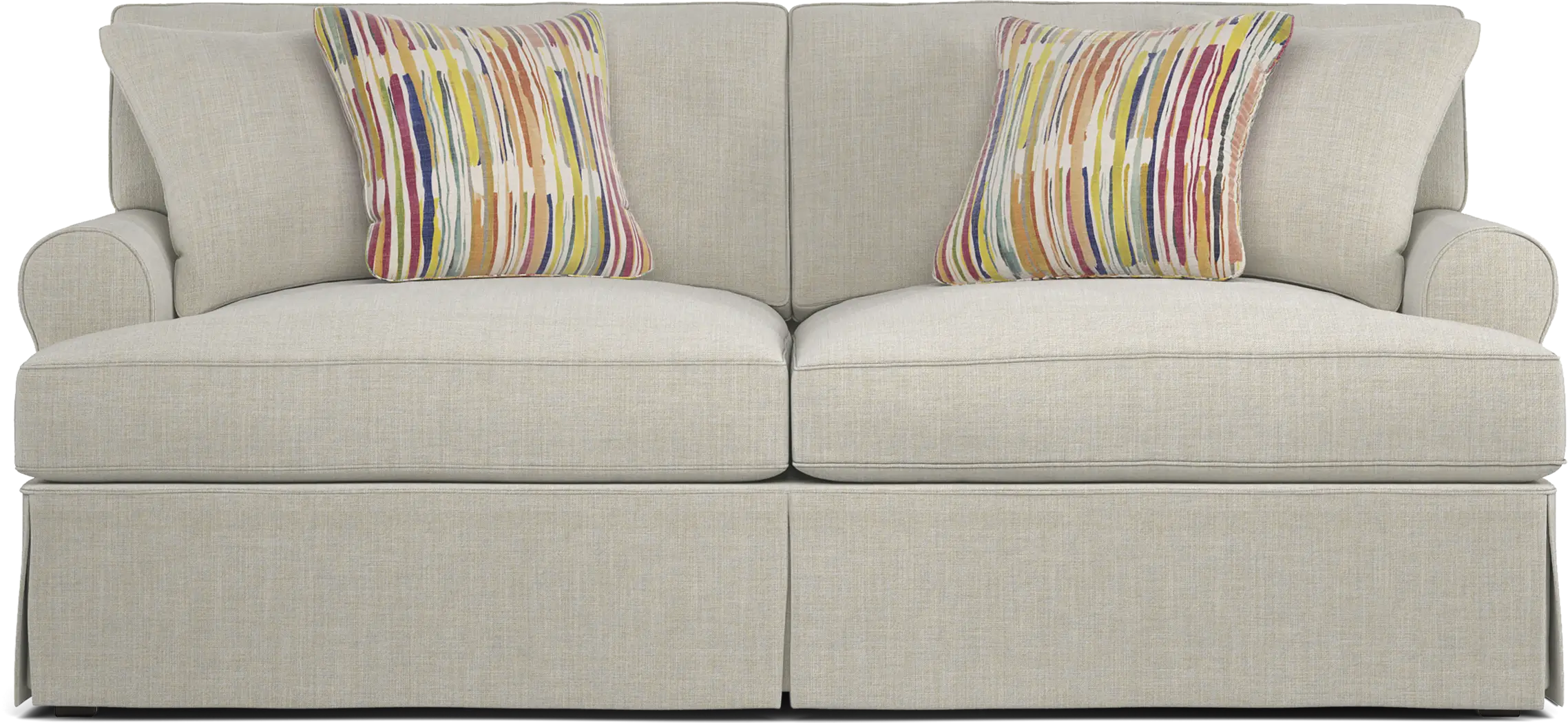 Beachside Walk Linen Textured Slipcover Sofa - Thumbnail - Image 1