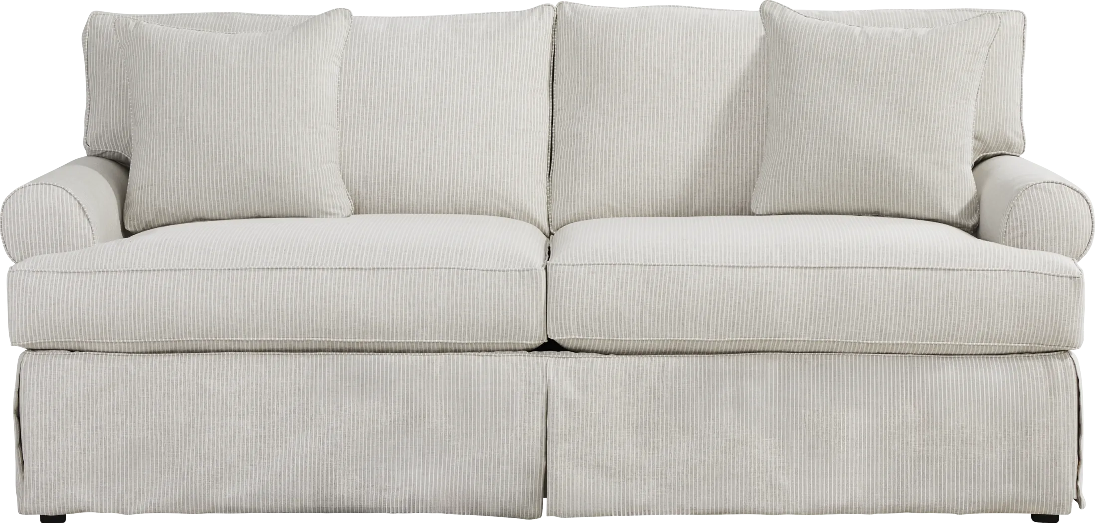 Beachside Walk Pearl Slipcover Gel Foam Sleeper Sofa - Thumbnail - Image 1