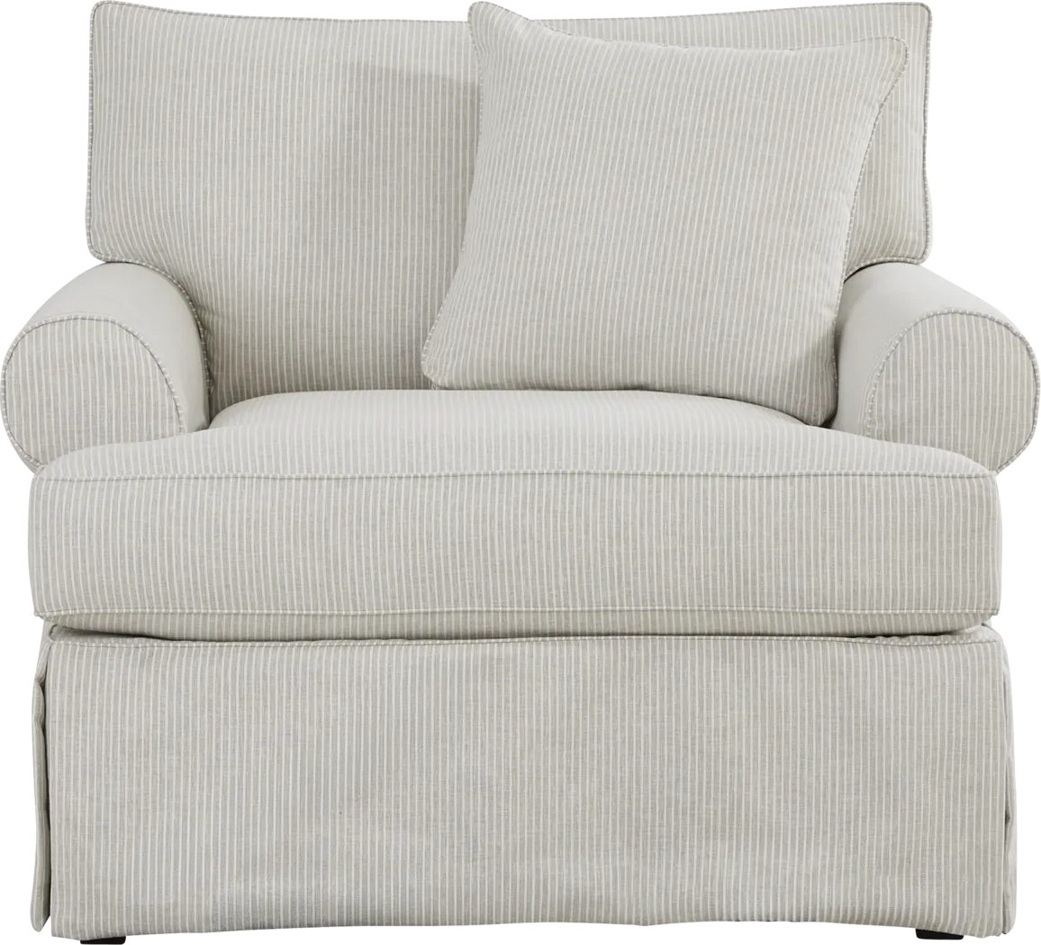 Beachside Walk Pearl Slipcover Chair - Thumbnail - Image 2