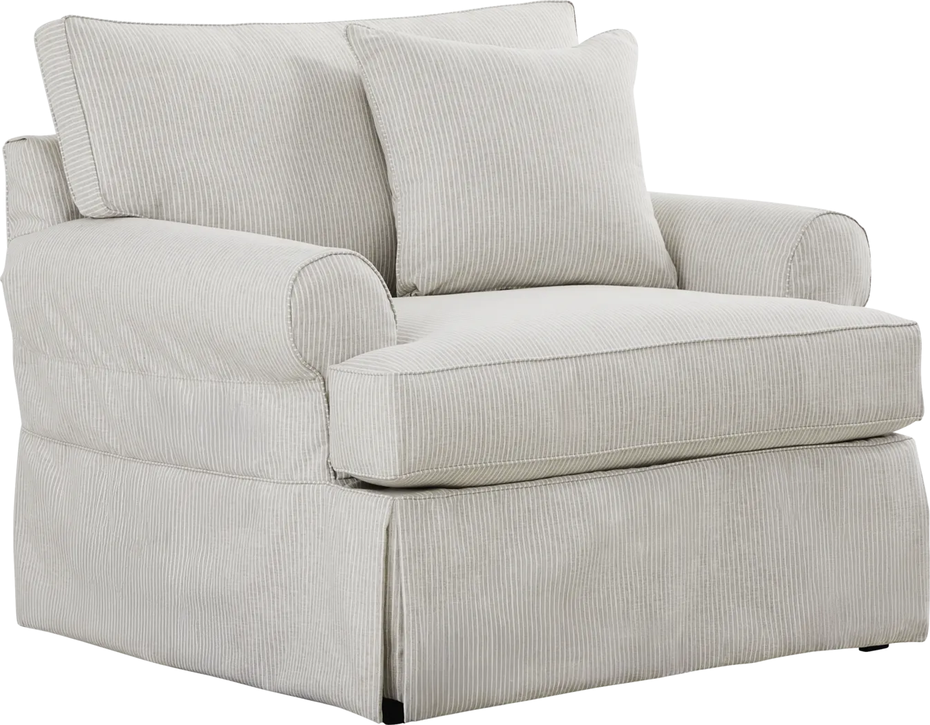 Beachside Walk Pearl Slipcover Chair - Thumbnail - Image 1