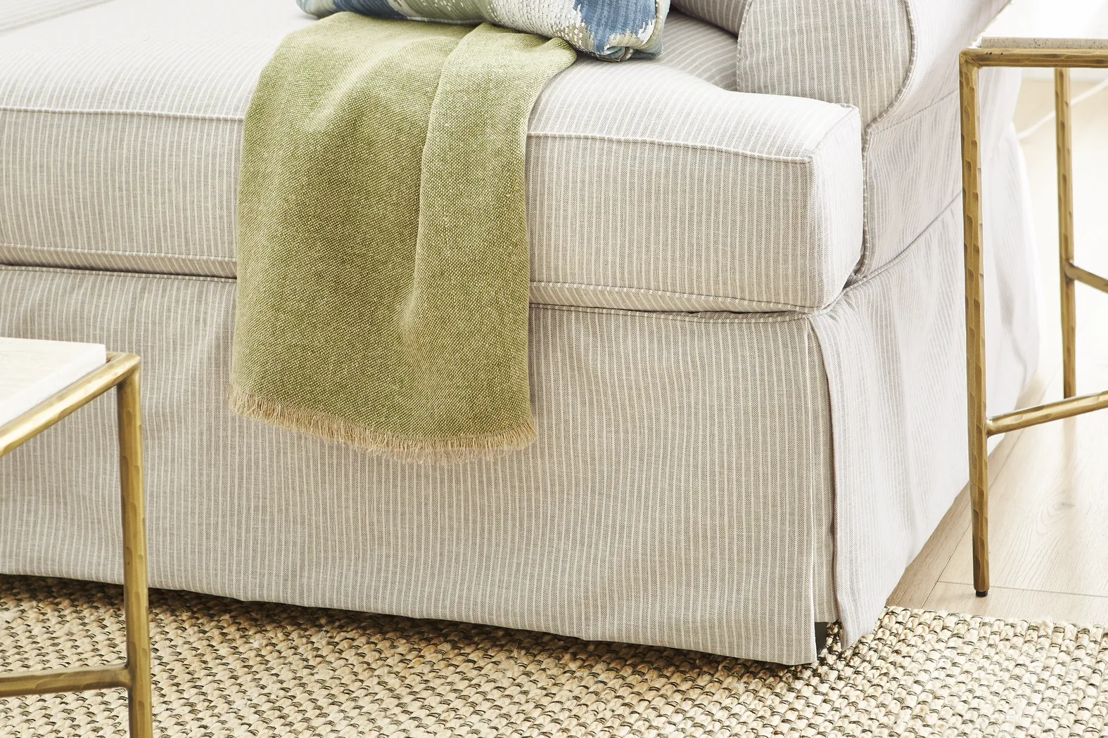 Beachside Walk Pearl Slipcover Loveseat - Thumbnail - Image 4