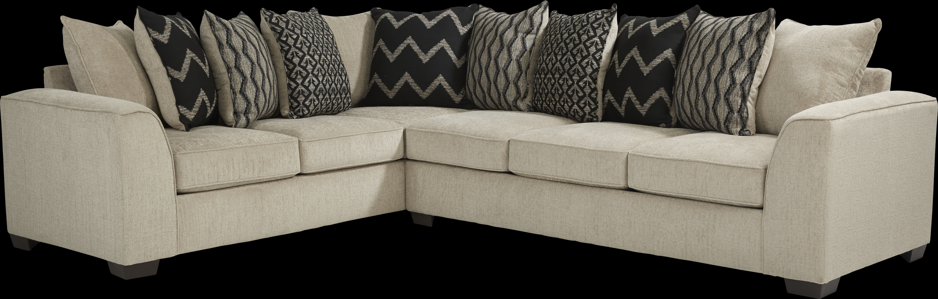 Beacon Ridge Beige 2 Pc Sleeper Sectional - Thumbnail - Image 1