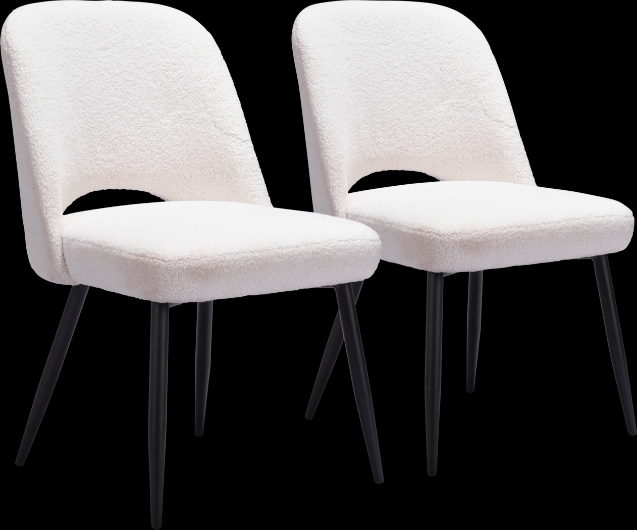 Beaman Ivory Dining Chair, Set of 2 - Thumbnail - Image 1