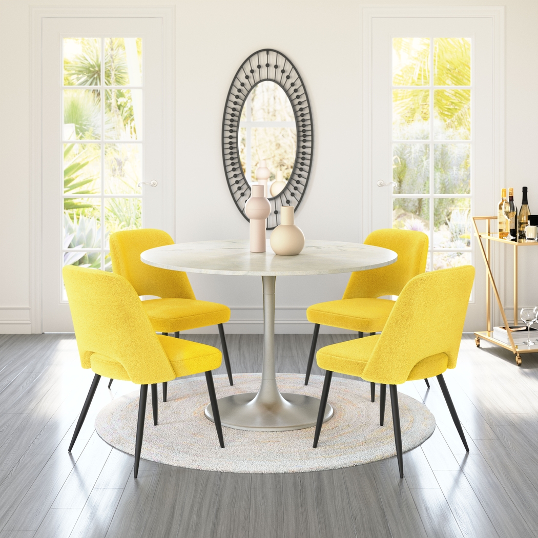 Beaman Yellow Dining Chair, Set of 2 - Thumbnail - Image 4