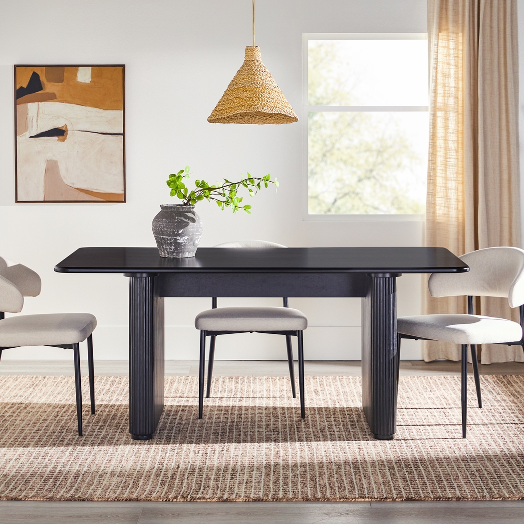 Bearoak Black Dining Table - Thumbnail - Image 3
