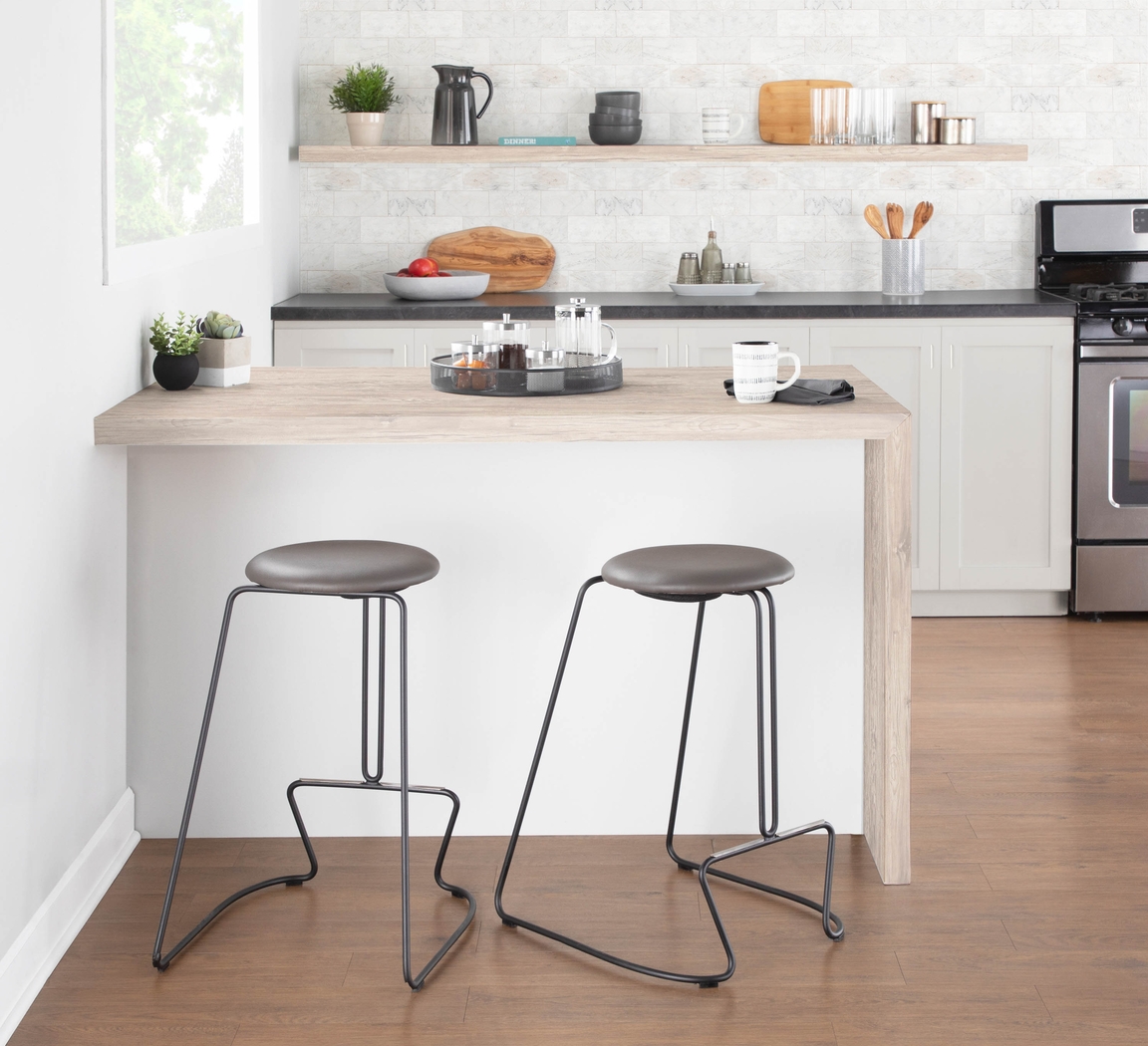 Bearslide I Gray Counter Height Stool, Set of 2 - Thumbnail - Image 9