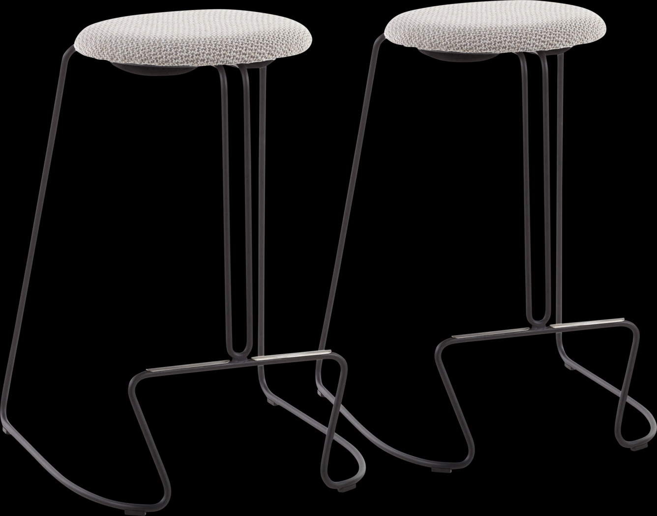 Bearslide I Light Gray Counter Height Stool, Set of 2 - Thumbnail - Image 1