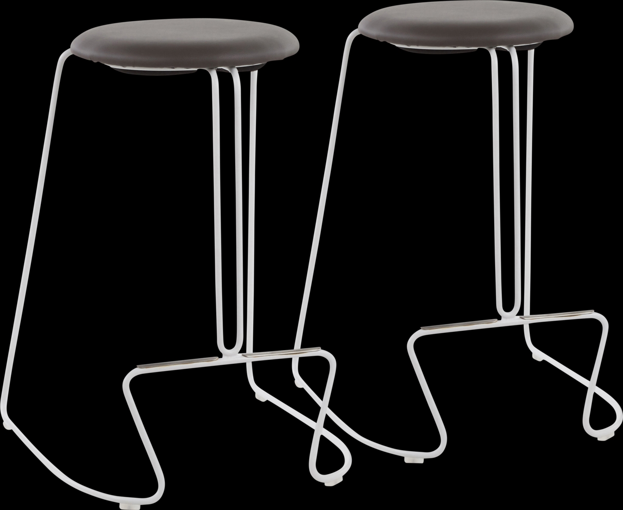 Bearslide II Gray Counter Height Stool, Set of 2 - Thumbnail - Image 1