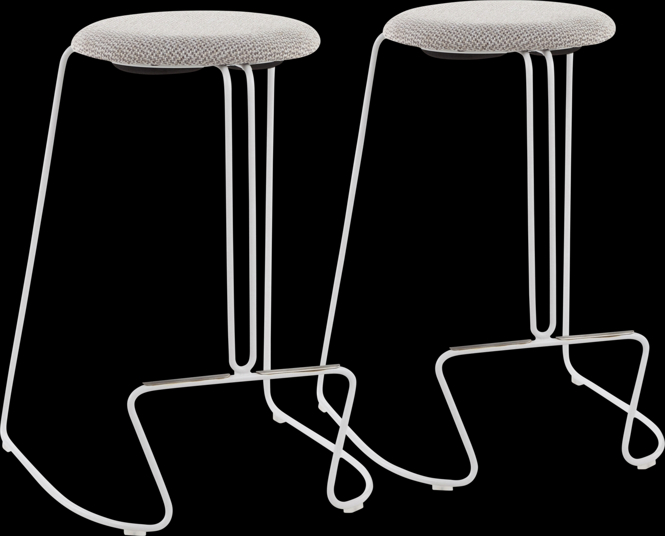 Bearslide II Light Gray Counter Height Stool, Set of 2 - Thumbnail - Image 1