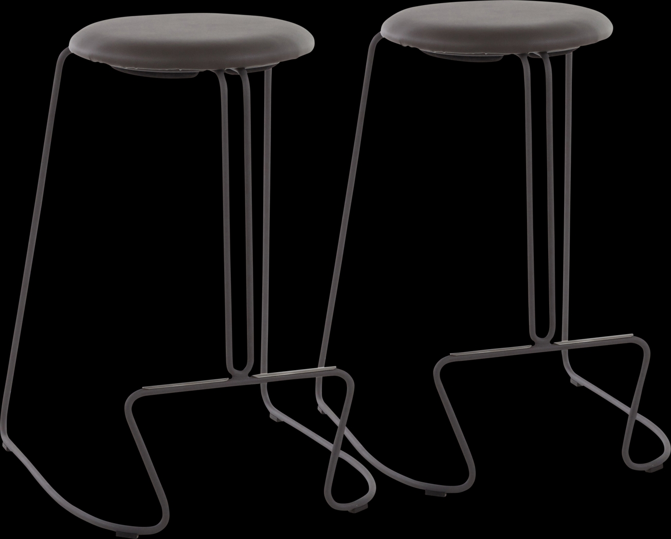 Bearslide III Gray Counter Height Stool, Set of 2 - Thumbnail - Image 1