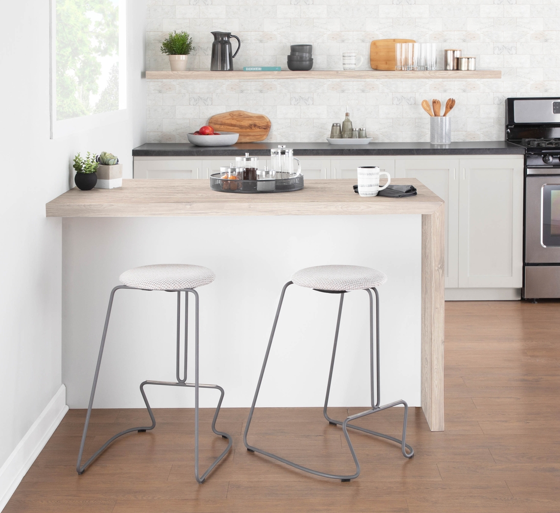 Bearslide III Light Gray Counter Height Stool, Set of 2 - Thumbnail - Image 9