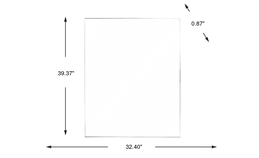 Dimension Image. Please refer to the Dimension Tab on this page for dimension details.