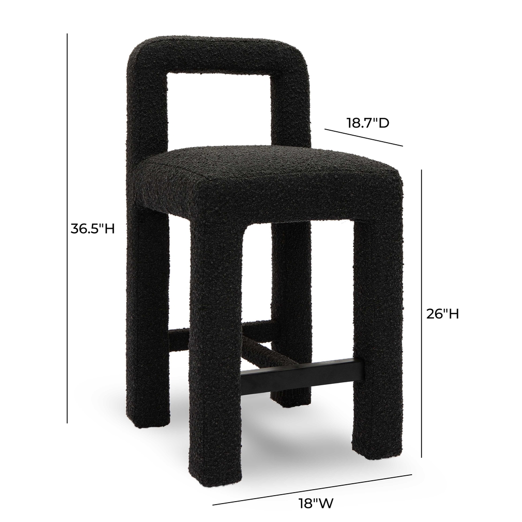 Beaudelaire Black Counter Height Stool - Thumbnail - Image 6
