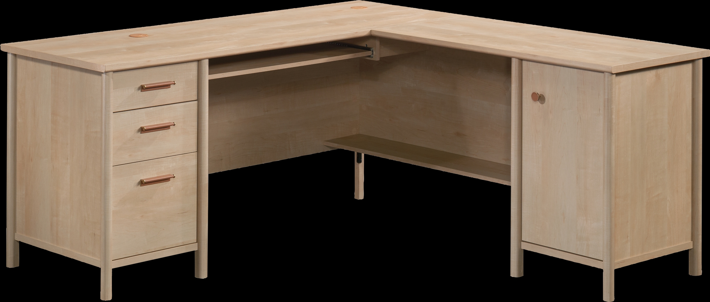 Beaudoin Brown L-Desk - Thumbnail - Image 1