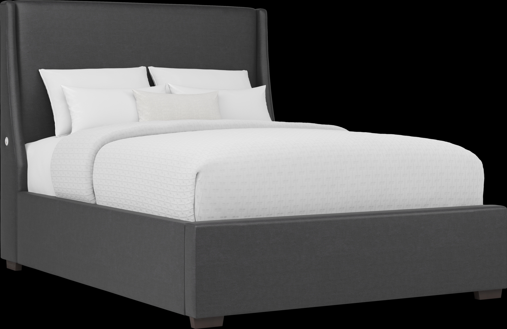 Beaufoy Graphite 3 Pc King Upholstered Bed - Thumbnail - Image 1