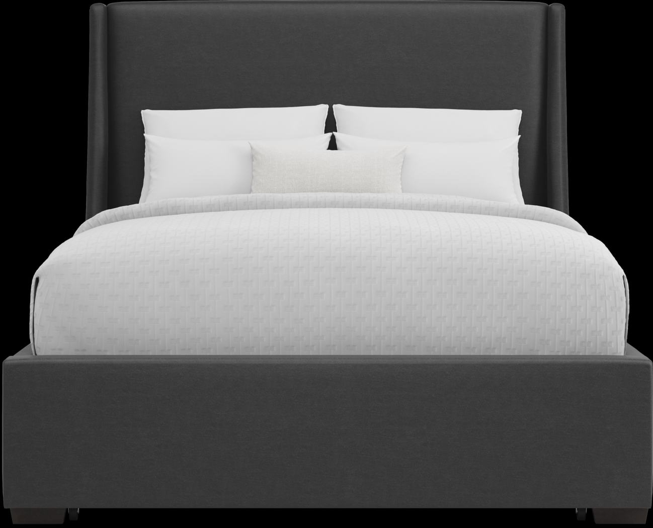 Beaufoy Graphite 3 Pc King Upholstered Storage Bed - Thumbnail - Image 2