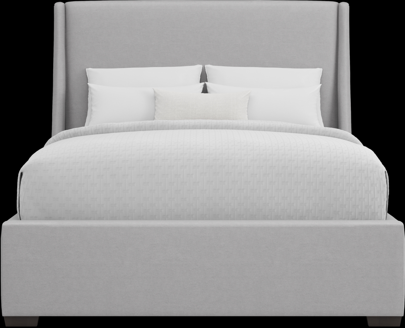 Beaufoy Gray 3 Pc King Upholstered Bed - Thumbnail - Image 2