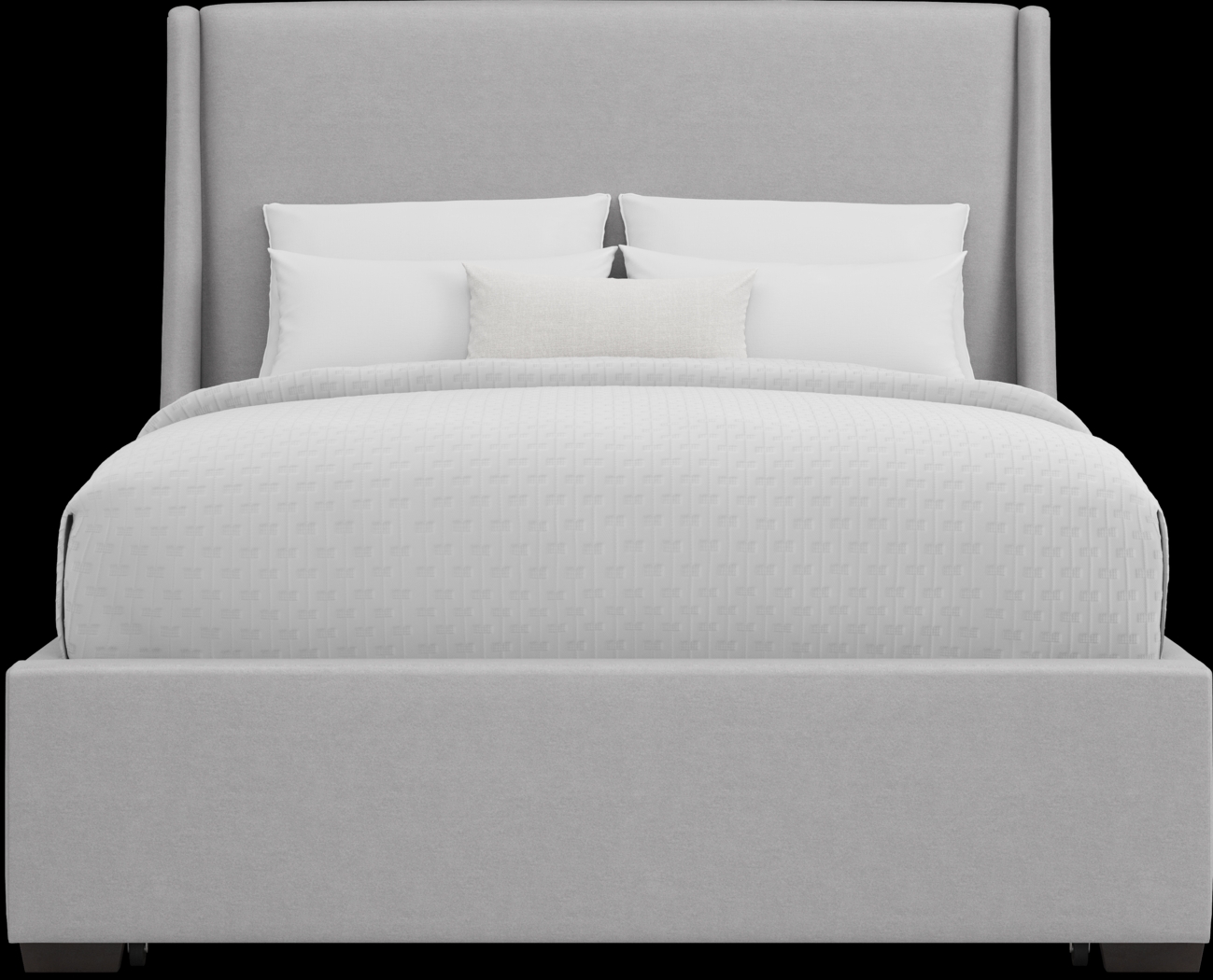 Beaufoy Gray 3 Pc Queen Upholstered Complete Storage Bed - Thumbnail - Image 2