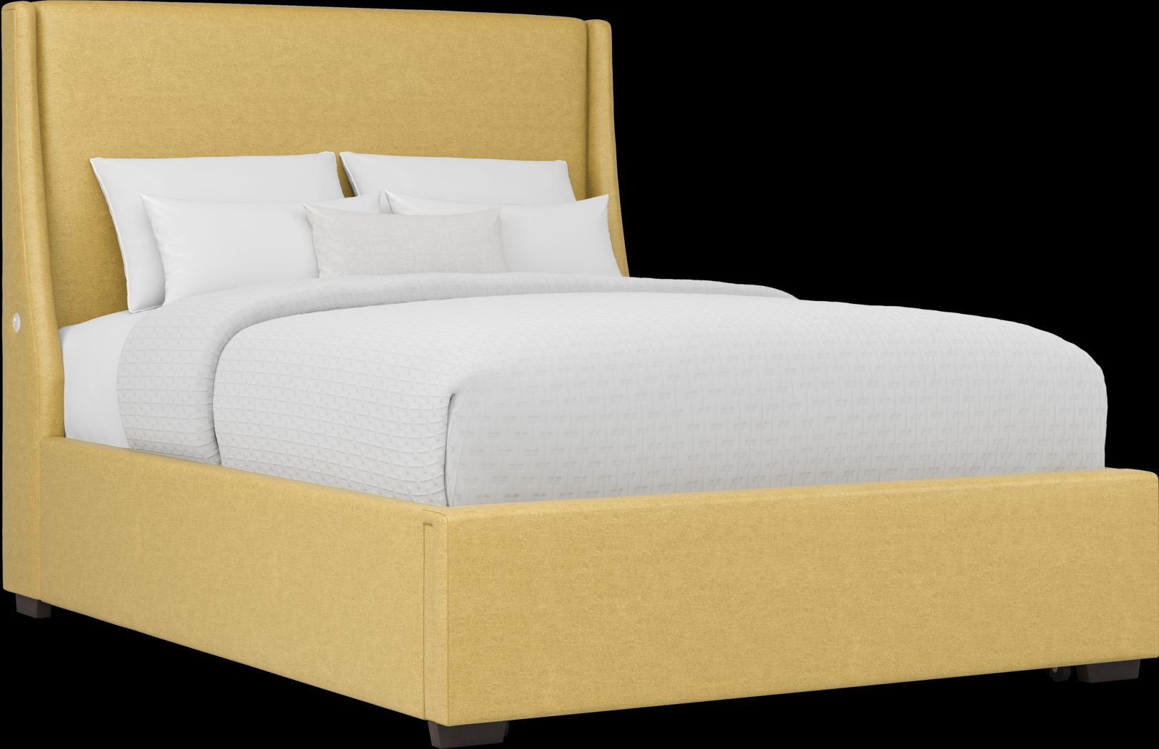 Beaufoy Yellow 3 Pc Queen Upholstered Storage Bed - Thumbnail - Image 1