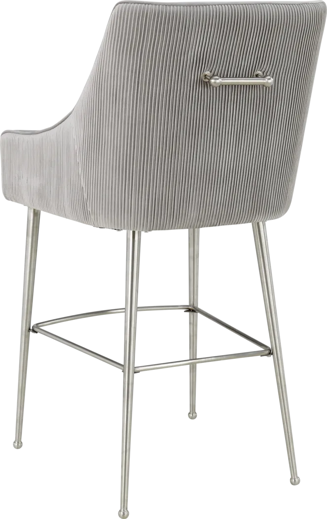 Beaulane II Light Gray Counter Height Stool - Thumbnail - Image 3