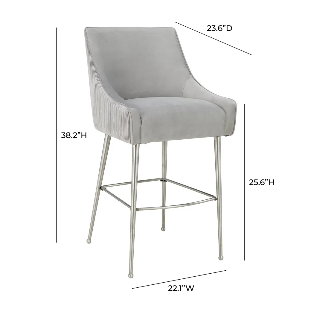 Beaulane II Light Gray Counter Height Stool - Thumbnail - Image 6
