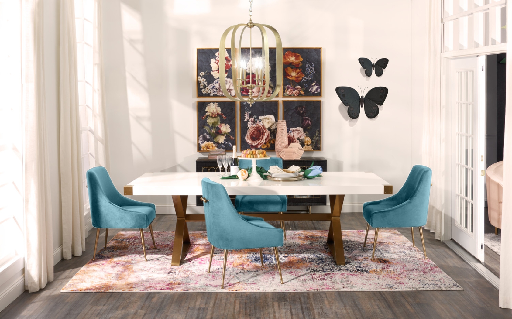 Beaulane IV Blue Side Chair - Thumbnail - Image 5