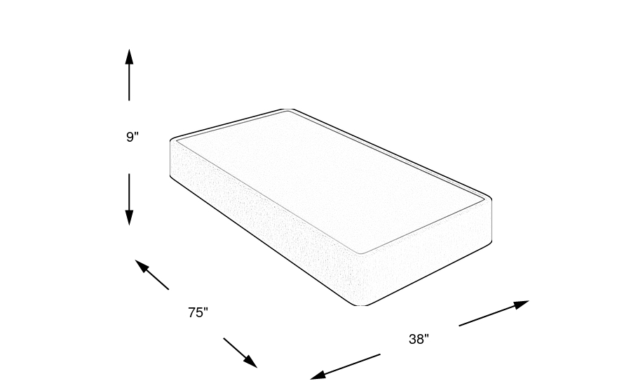 Dimension Image. Please refer to the Dimension Tab on this page for dimension details.