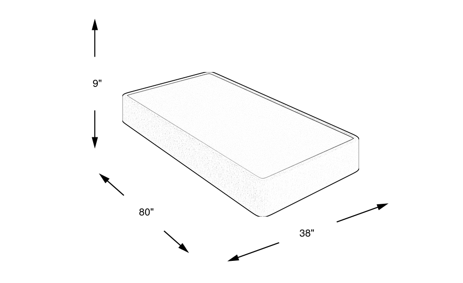 Dimension Image. Please refer to the Dimension Tab on this page for dimension details.