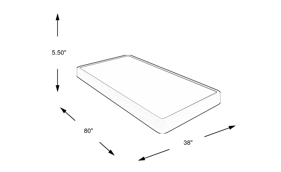 Dimension Image. Please refer to the Dimension Tab on this page for dimension details.