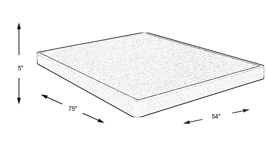 Dimension Image. Please refer to the Dimension Tab on this page for dimension details.