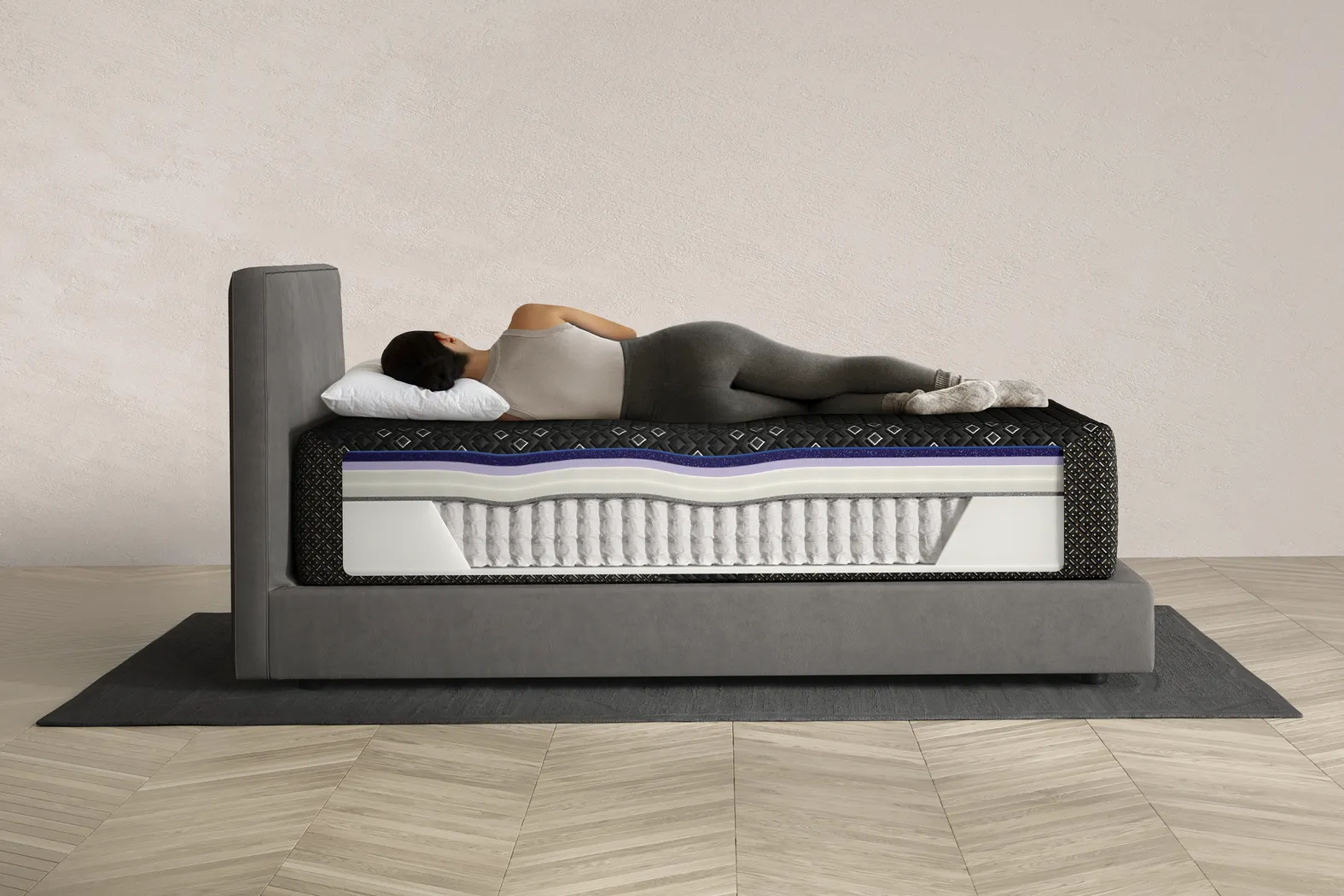 Beautyrest Black Hybrid Series Three XCS Medium Split Head King Mattress - Thumbnail - Image 4