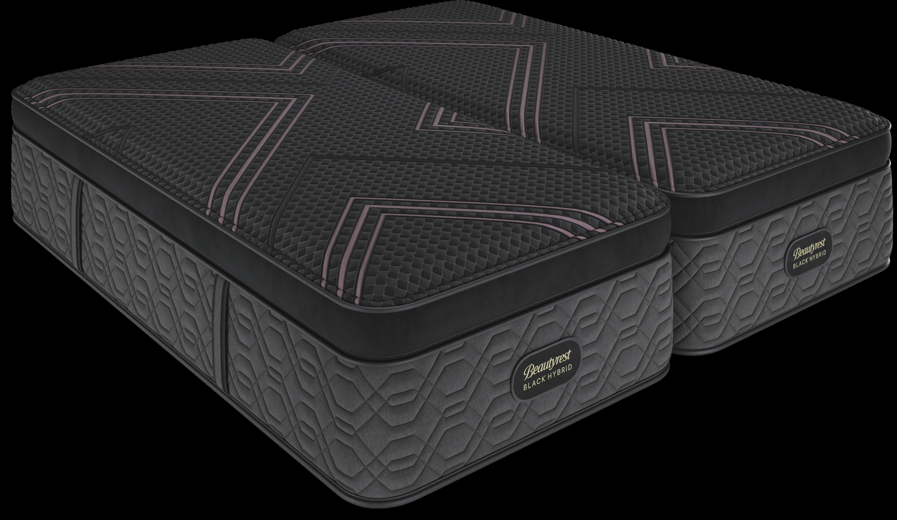 Beautyrest Black Hybrid Series Two Medium Apex Top Split King Mattress (2 TWXL) - Thumbnail - Image 1