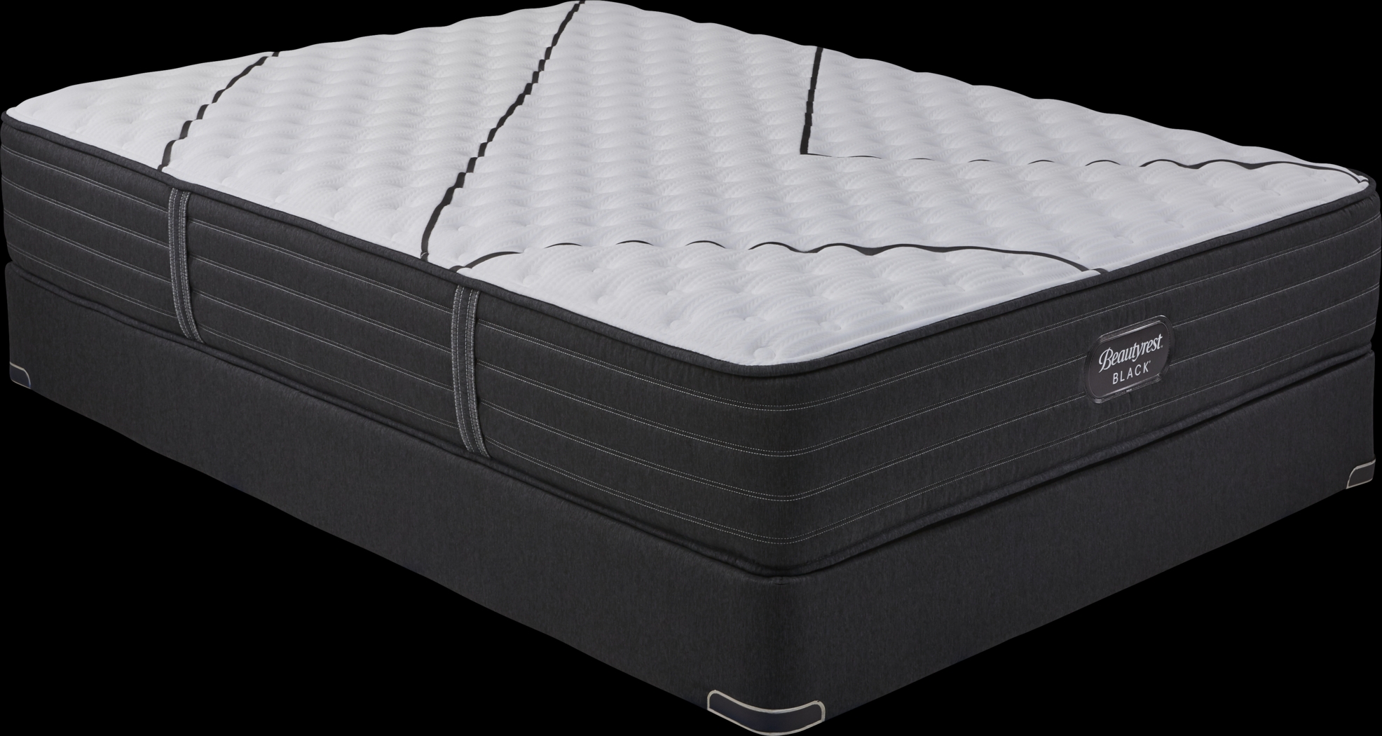 Beautyrest Black L-Class Extra Firm Low Profile Queen Mattress Set - Thumbnail - Image 1
