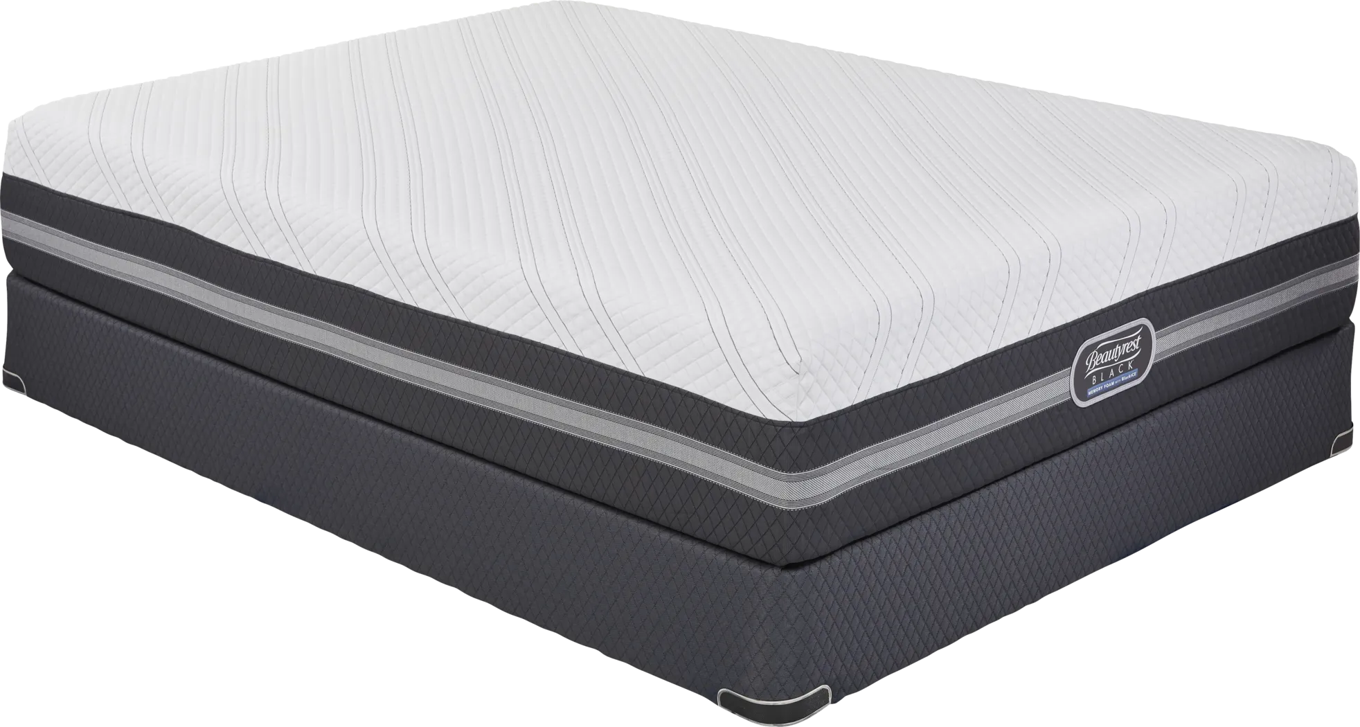 Beautyrest Black Roxanne Low Profile King Mattress Set - Thumbnail - Image 1
