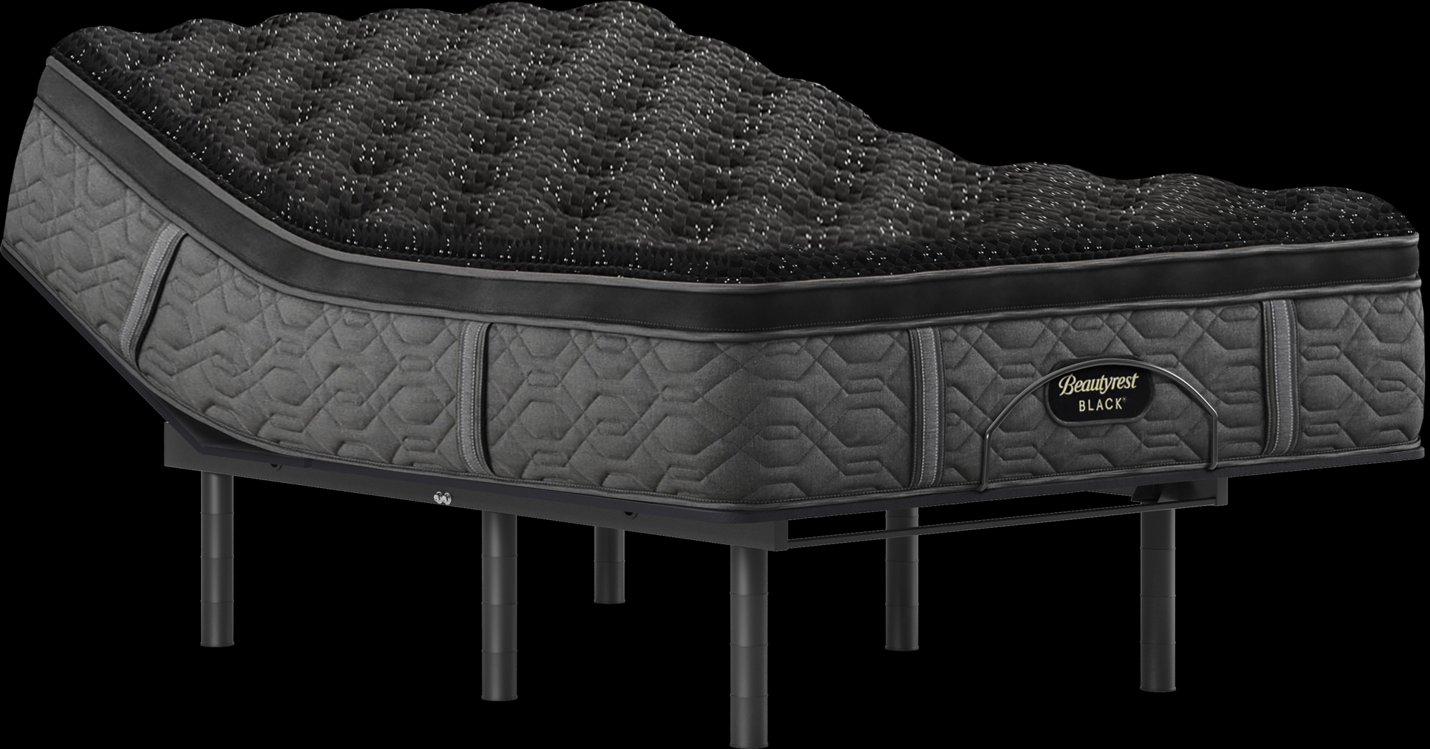 Beautyrest Black Series Three Plush Pillowtop Split King Mattress Set with Head Up Only Base - Thumbnail - Image 1