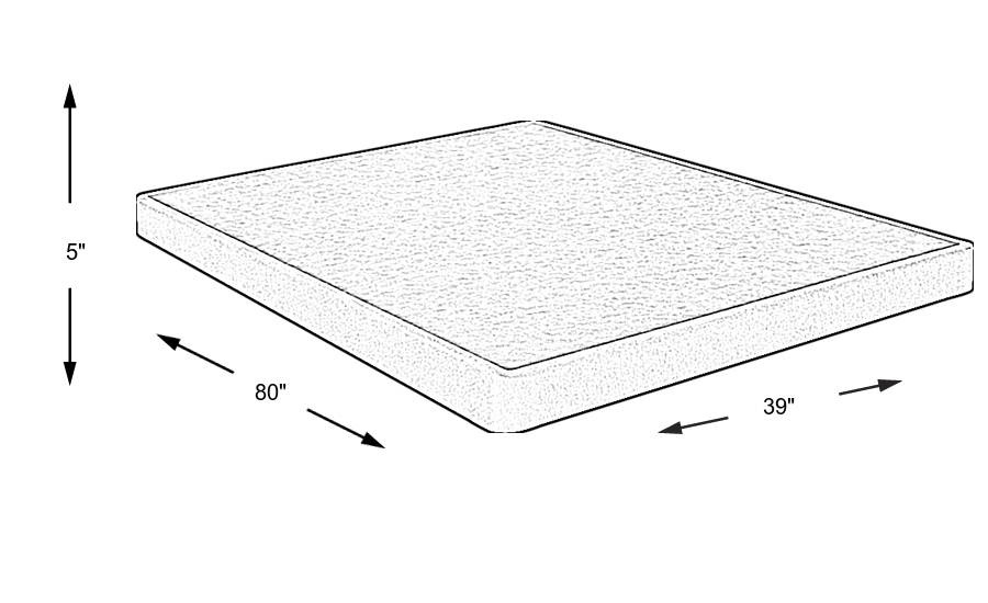 Dimension Image. Please refer to the Dimension Tab on this page for dimension details.