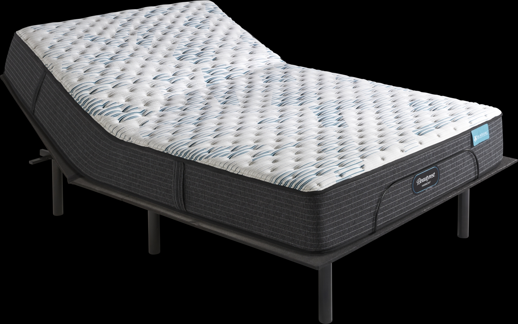 Beautyrest Harmony Oak Harbor Queen Mattress with Head Up Only Base - Thumbnail - Image 1