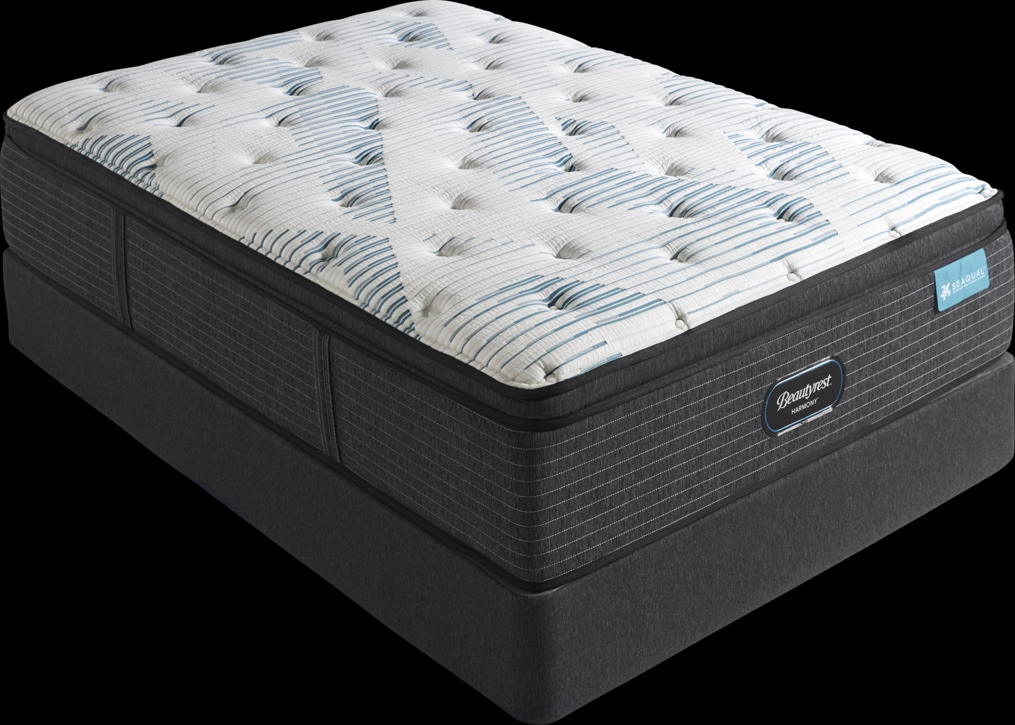 Beautyrest Harmony Ruby Beach Low Profile Full Mattress Set - Thumbnail - Image 1