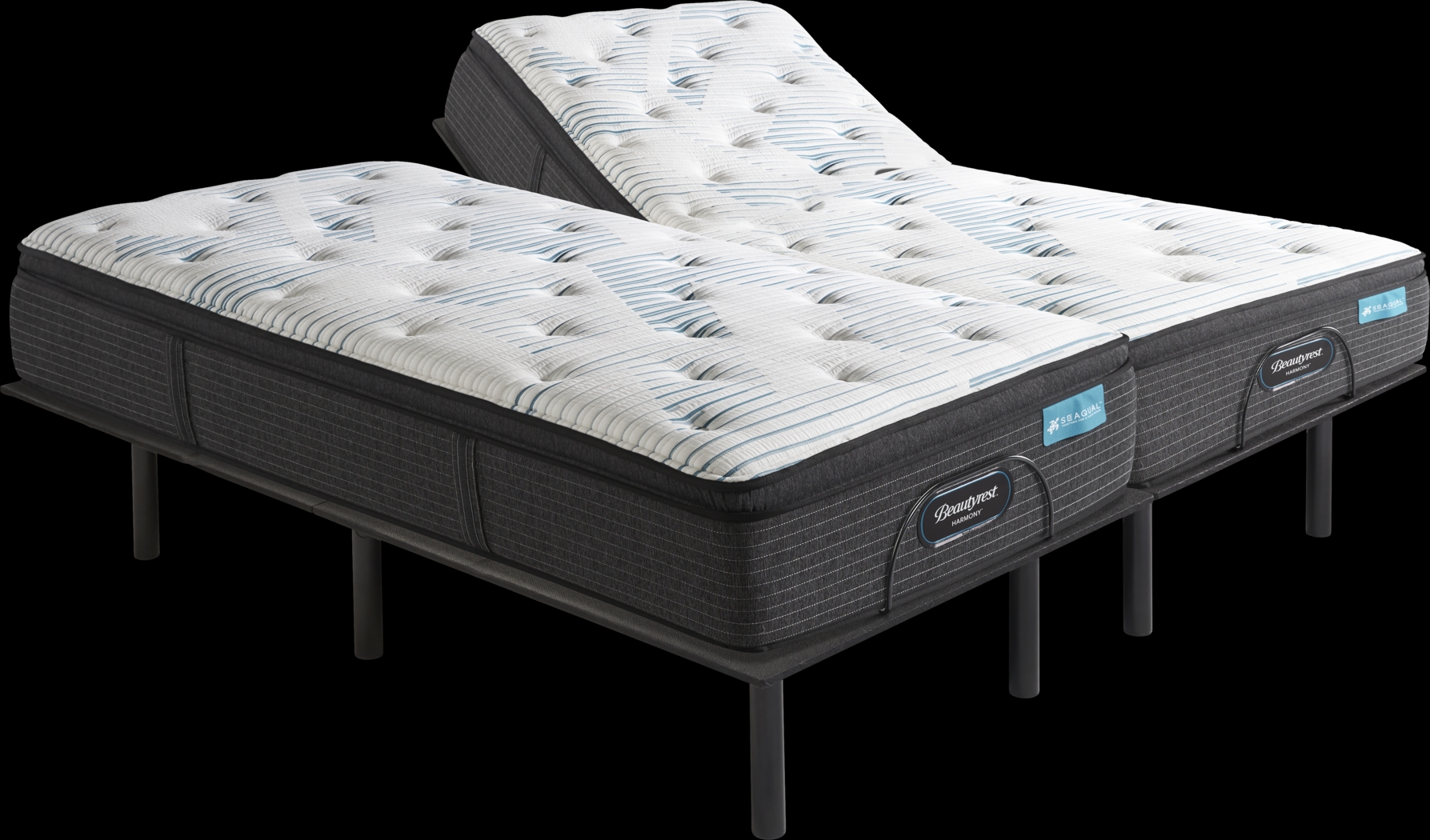 Beautyrest Harmony Ruby Beach Split King Mattress with Head Up Only Base - Thumbnail - Image 1