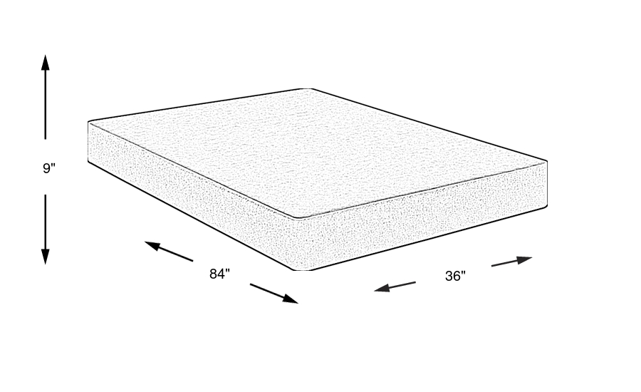 Dimension Image. Please refer to the Dimension Tab on this page for dimension details.