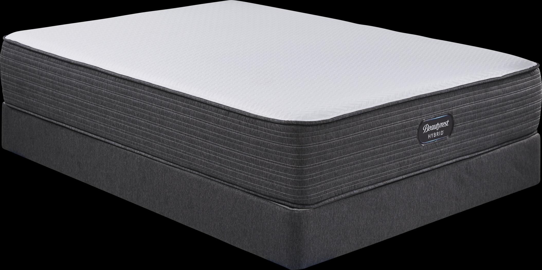 Beautyrest Hybrid Belmont Springs Low Profile Queen Mattress Set - Thumbnail - Image 1