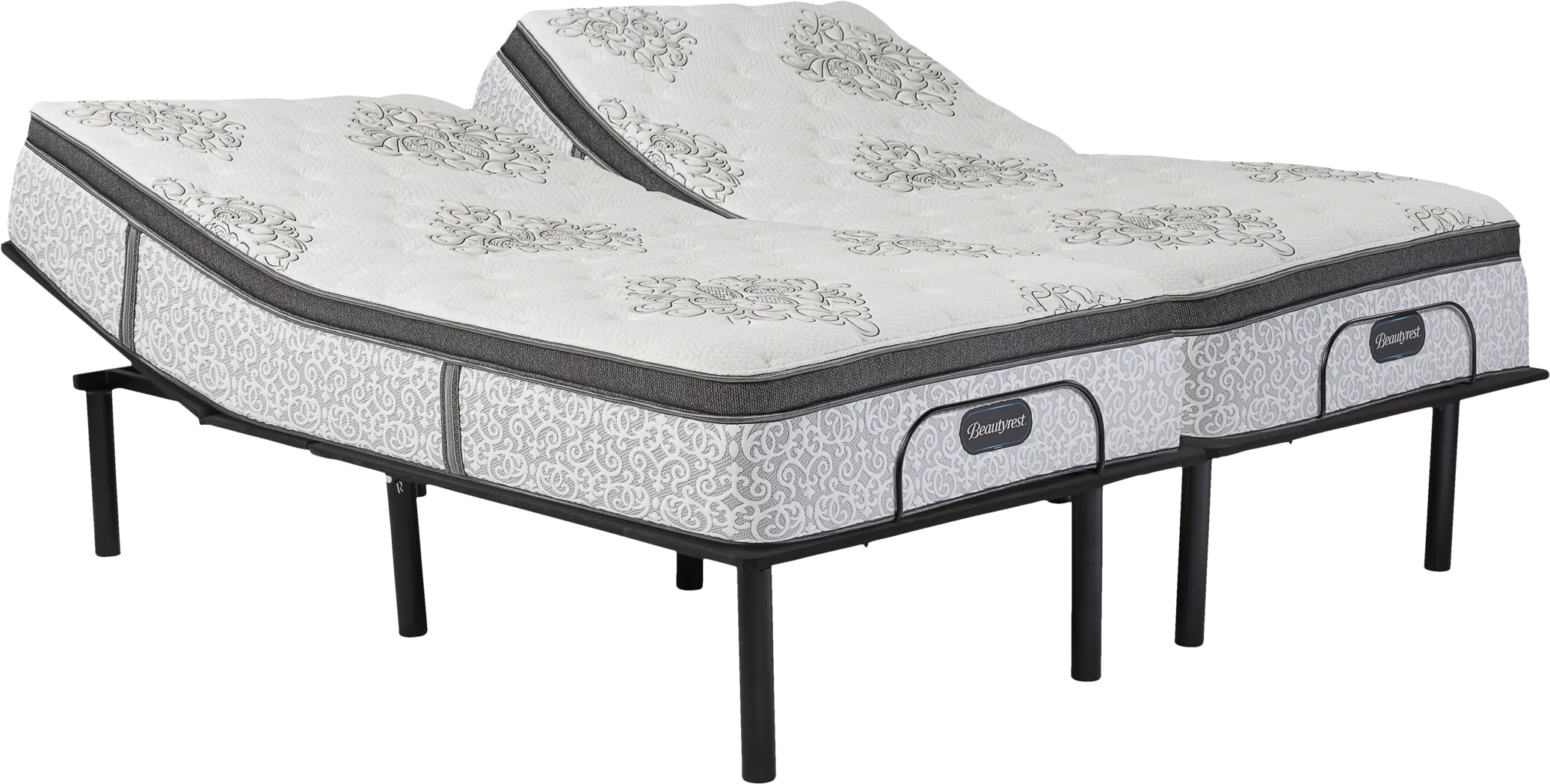 Beautyrest Legend Bradford Split King Mattress with RTG Sleep 2000 Adjustable Base - Thumbnail - Image 1
