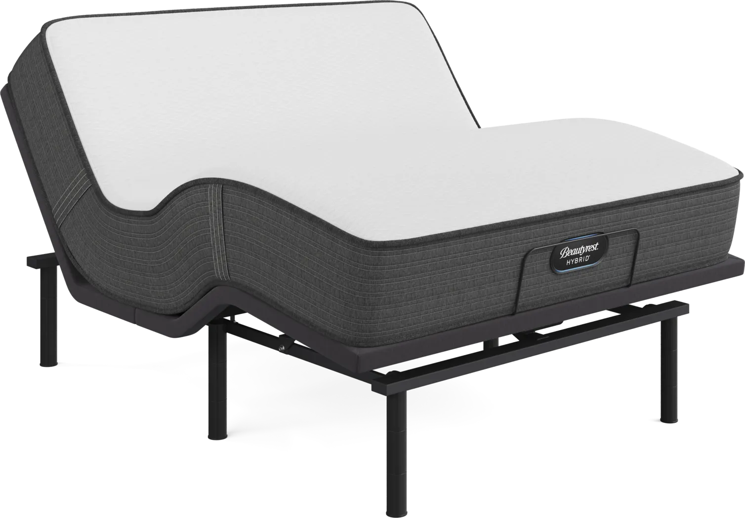 BeautyRest Select Hybrid Broad Peak Split King Mattress with BaseLogic Silver - Thumbnail - Image 1