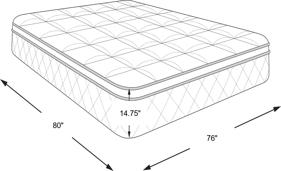 Dimension Image. Please refer to the Dimension Tab on this page for dimension details.