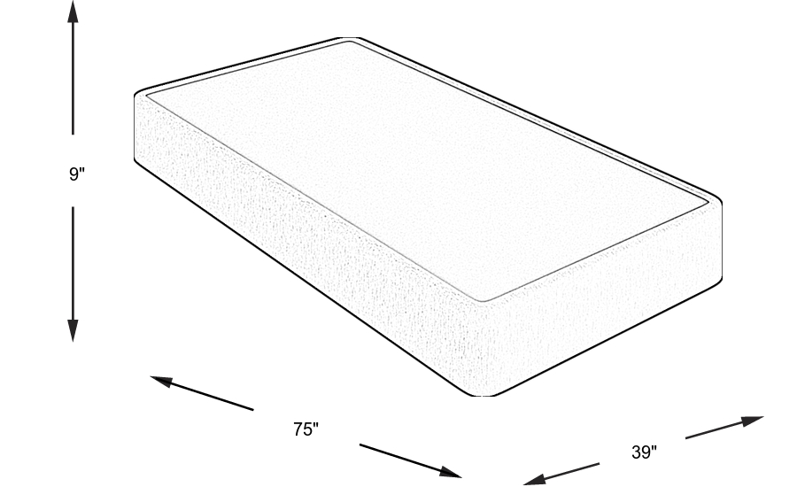 Dimension Image. Please refer to the Dimension Tab on this page for dimension details.