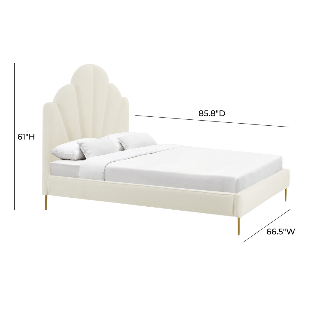 Beaverbrook Cream Queen Bed - Thumbnail - Image 2