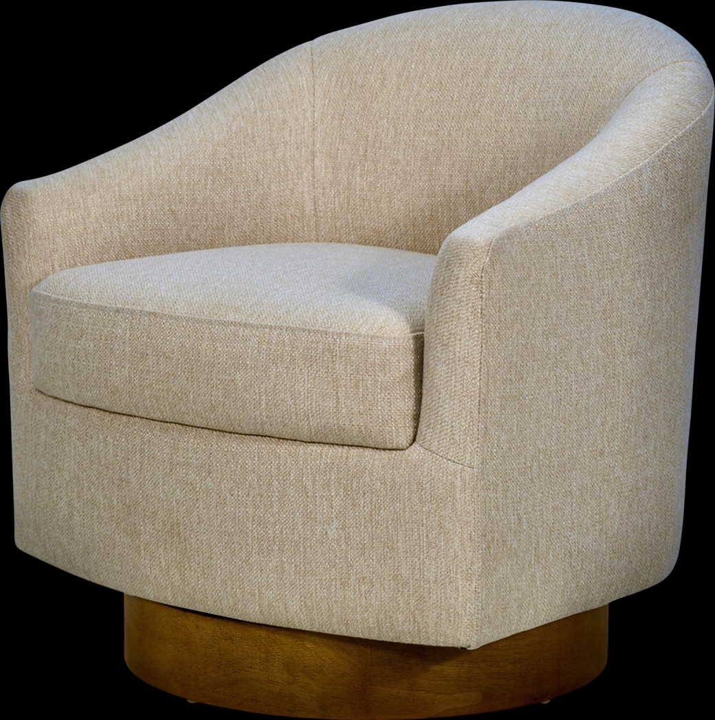 Beback Brown Swivel Accent Chair - Thumbnail - Image 4